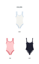 Load image into Gallery viewer, CITYBREEZE Symbol Logo String Swimsuit Navy