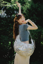 Load image into Gallery viewer, MYSHELL Kisses Hobo Bag Silver