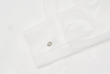 Load image into Gallery viewer, EMKM Seethrough Feather Jacquard Shirts