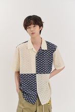 Load image into Gallery viewer, BEYOND CLOSET Collection Line Archive Pattern Cutting Open Collar Shirt Navy