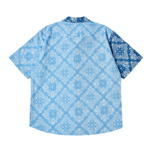 Load image into Gallery viewer, BEYOND CLOSET Collection Line Archive Bandana Patch Open Collar Shirt Blue
