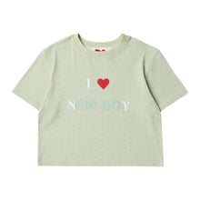 Load image into Gallery viewer, BEYOND CLOSET Women's Edition New Boy Pattern Crop T-Shirt Mint