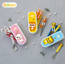 Load image into Gallery viewer, EDISON friends chopsticks easy hard case set with fork