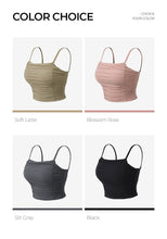Load image into Gallery viewer, CONCHWEAR Balloon Shirring Sleeveless Bra Top (4 Colours)