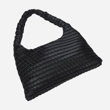 Load image into Gallery viewer, KWANI Textured Hobo Bag Black