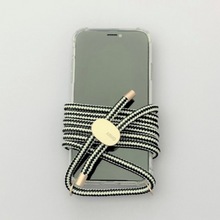 Load image into Gallery viewer, ARNO iPhone Case with Rope Strap Black White