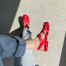Load image into Gallery viewer, THANK YOU SHOES MUCH Jelly Sandal Red