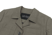 Load image into Gallery viewer, EMKM Unbalance Collar Stitch Jacket Charcoal
