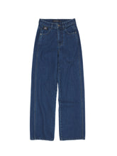 Load image into Gallery viewer, EMKM Signature Semi Wide Denim Pants Dark Blue