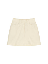Load image into Gallery viewer, EMKM Stitch Point Mini Skirt Beige