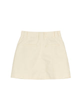 Load image into Gallery viewer, EMKM Stitch Point Mini Skirt Beige
