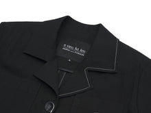 Load image into Gallery viewer, EMKM Unbalance Collar Stitch Jacket Black