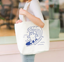 Load image into Gallery viewer, MUZIK TIGER Surfing Tiger Big Eco Bag