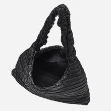Load image into Gallery viewer, KWANI Textured Hobo Bag Black