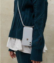 Load image into Gallery viewer, ARNO iPhone Case with Rope Strap Marble Silver