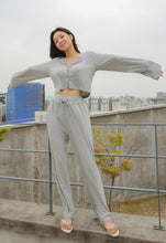 Load image into Gallery viewer, CONCHWEAR Sugar Crop Cardigan Bootcut Pants Set 2Color
