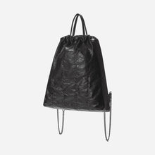 Load image into Gallery viewer, KWANI Chelsea Studded Drawstring Backpack Black
