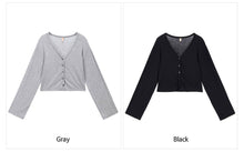 Load image into Gallery viewer, CONCHWEAR Sugar Crop Cardigan 2Colors
