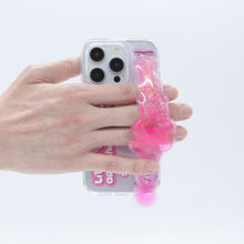 Load image into Gallery viewer, SECOND UNIQUE NAME Tube Bear Phone Clear Case Pink
