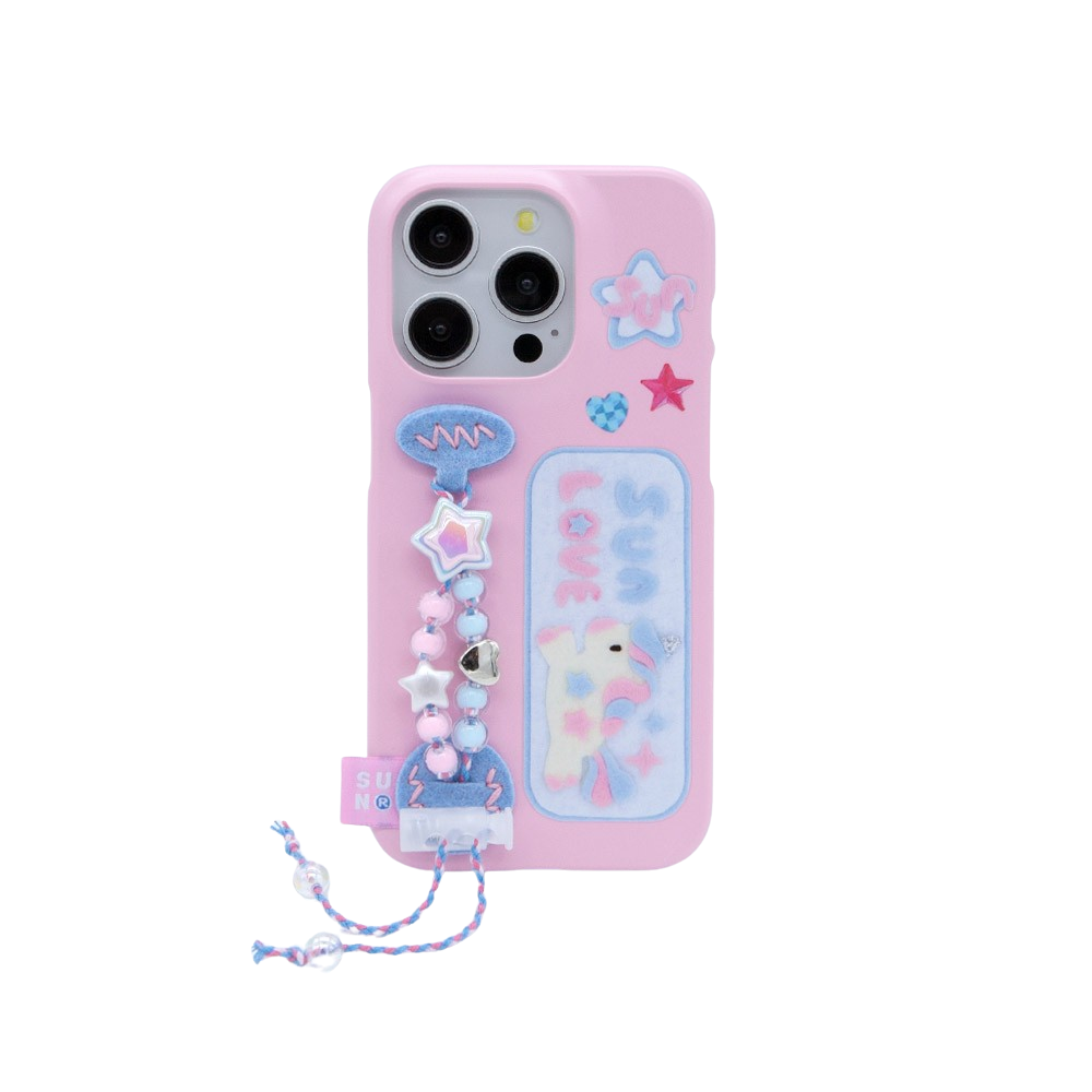 SECOND UNIQUE NAME Unicon Beads Phone Case Pink