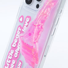 Load image into Gallery viewer, SECOND UNIQUE NAME Tube Bear Phone Clear Case Pink
