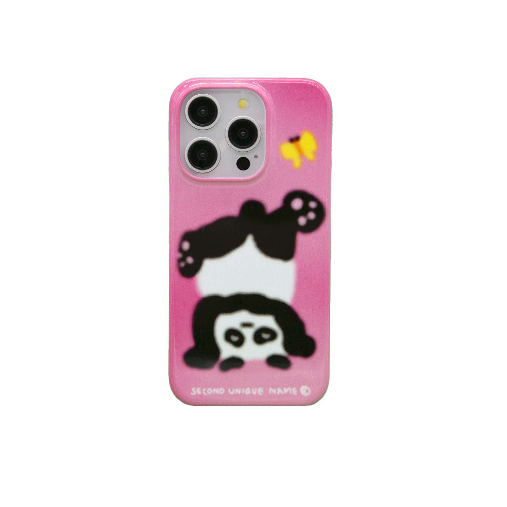 SECOND UNIQUE NAME Pink Panda Graphic Phone Case