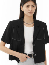 Load image into Gallery viewer, EMKM Pocket Stitch Jacket Black
