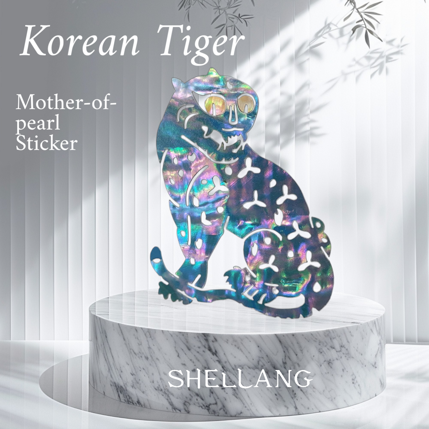 [SHELLANG] Mother-of-pearl Sticker (Tiger/Leopard)