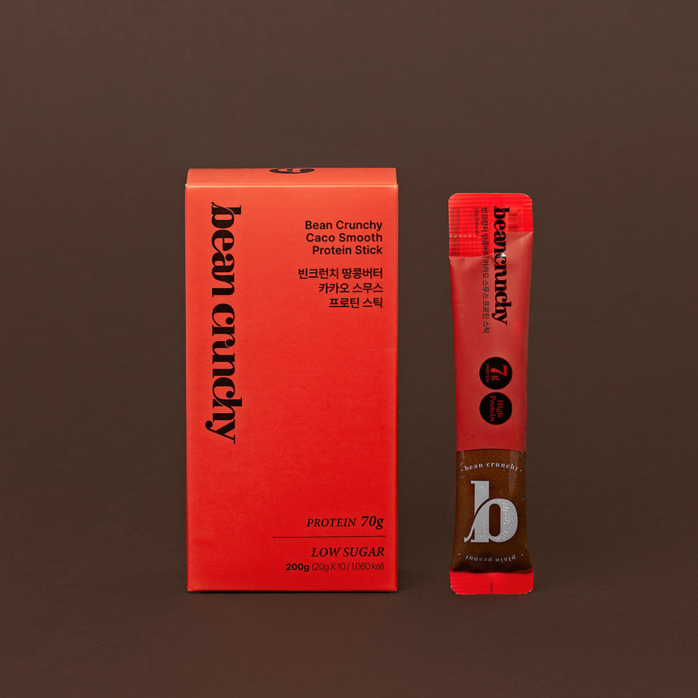 [THE BEANS] Beancrunchy Protein Cacao Smooth Peanut Butter Stick (20g × 10)
