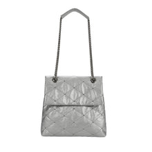 Load image into Gallery viewer, KWANI Lozenge Studded Bag Cool Silver
