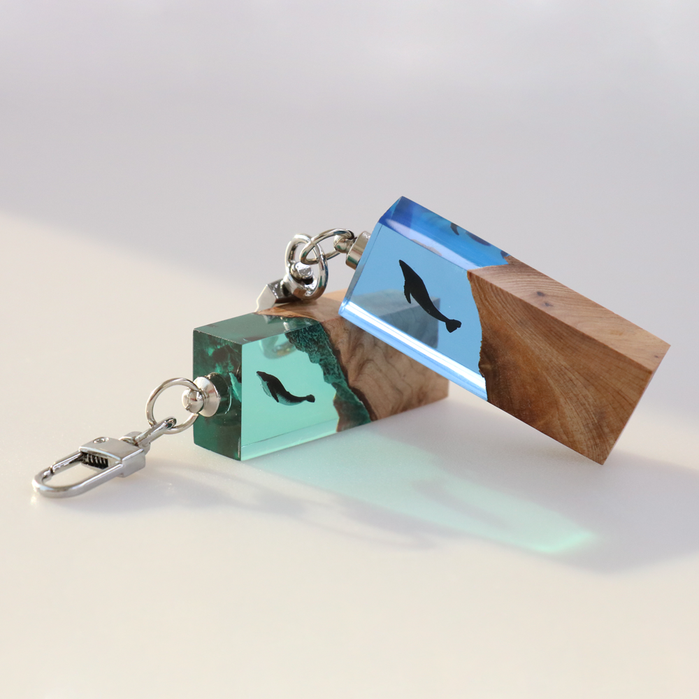 [WOODMENT] A Piece of Whale Keychain
