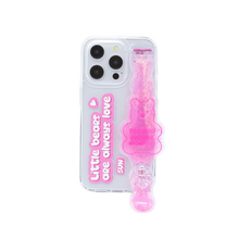 Load image into Gallery viewer, SECOND UNIQUE NAME Tube Bear Phone Clear Case Pink
