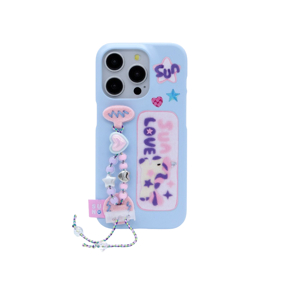 SECOND UNIQUE NAME Unicon Beads Phone Case Blue