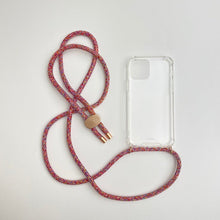 Load image into Gallery viewer, ARNO iPhone Case with Rope Strap Rainbow Red
