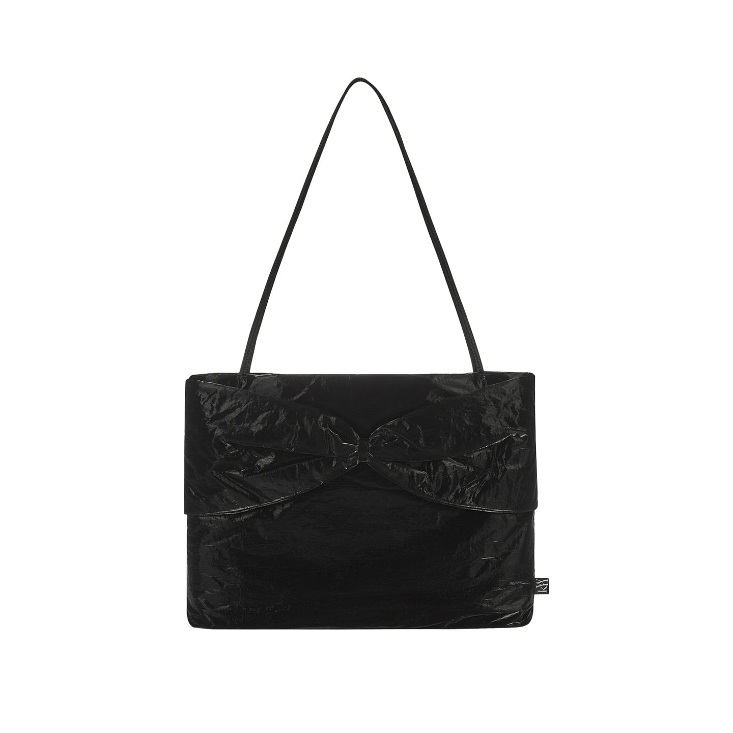 KWANI My Dear Bow Bow Tote Bag Shiny Black