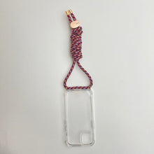 Load image into Gallery viewer, ARNO iPhone Case with Rope Strap Burgundy Mix
