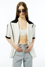 Load image into Gallery viewer, EMKM Line Point Linen Jacket White
