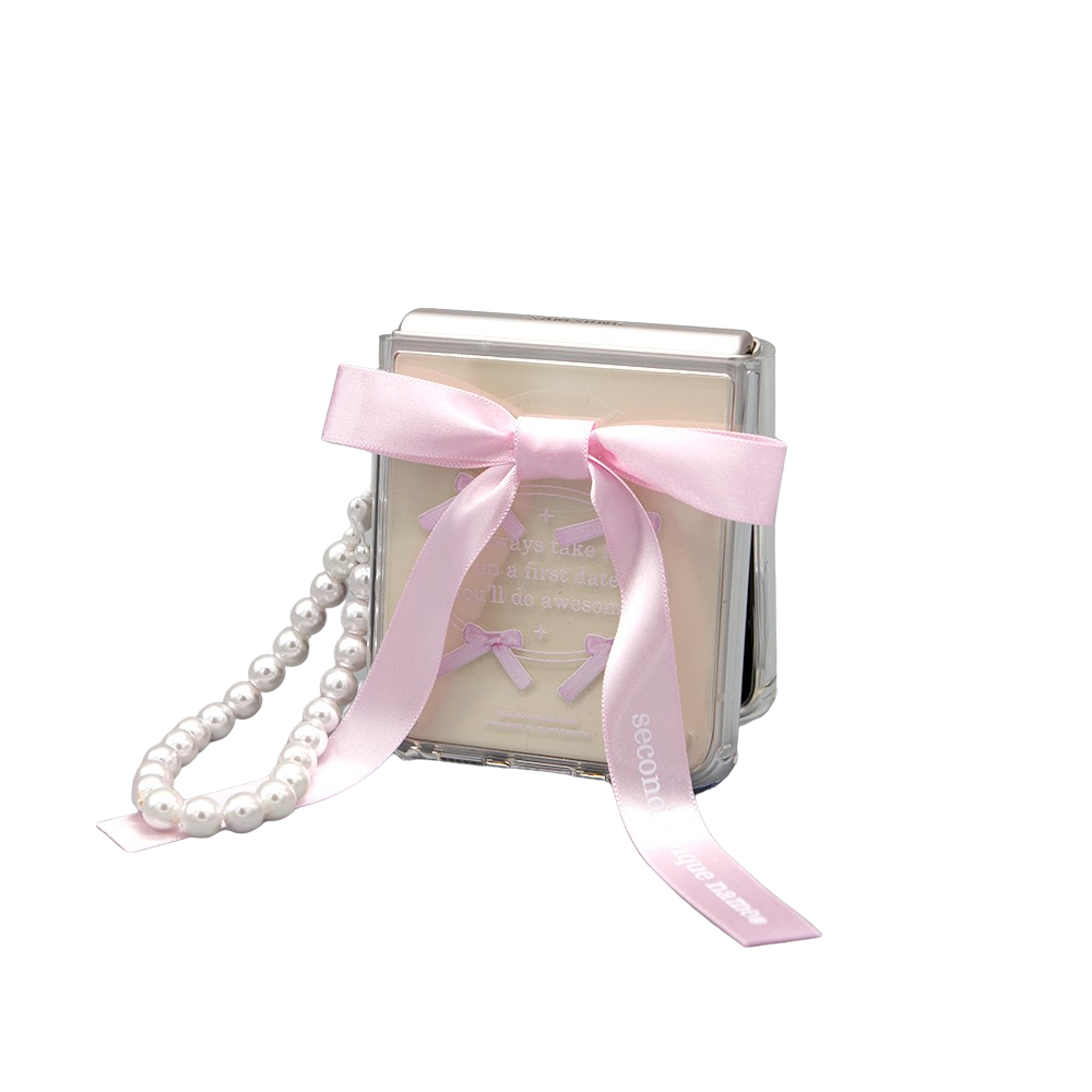 SECOND UNIQUE NAME Clear Ballet Ribbon Pink (Z FLIP)