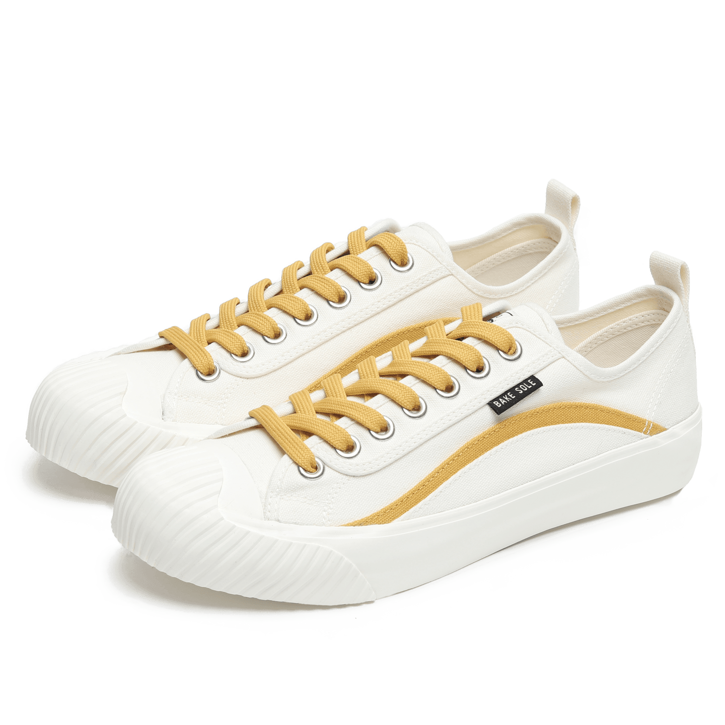 BAKE-SOLE Omelet Sneakers White Yellow