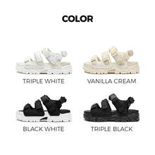 Load image into Gallery viewer, AKIII CLASSIC Granda Sandals Black White
