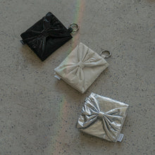 Load image into Gallery viewer, KWANI My Dear Bow Bow Mini Pouch Shiny Black
