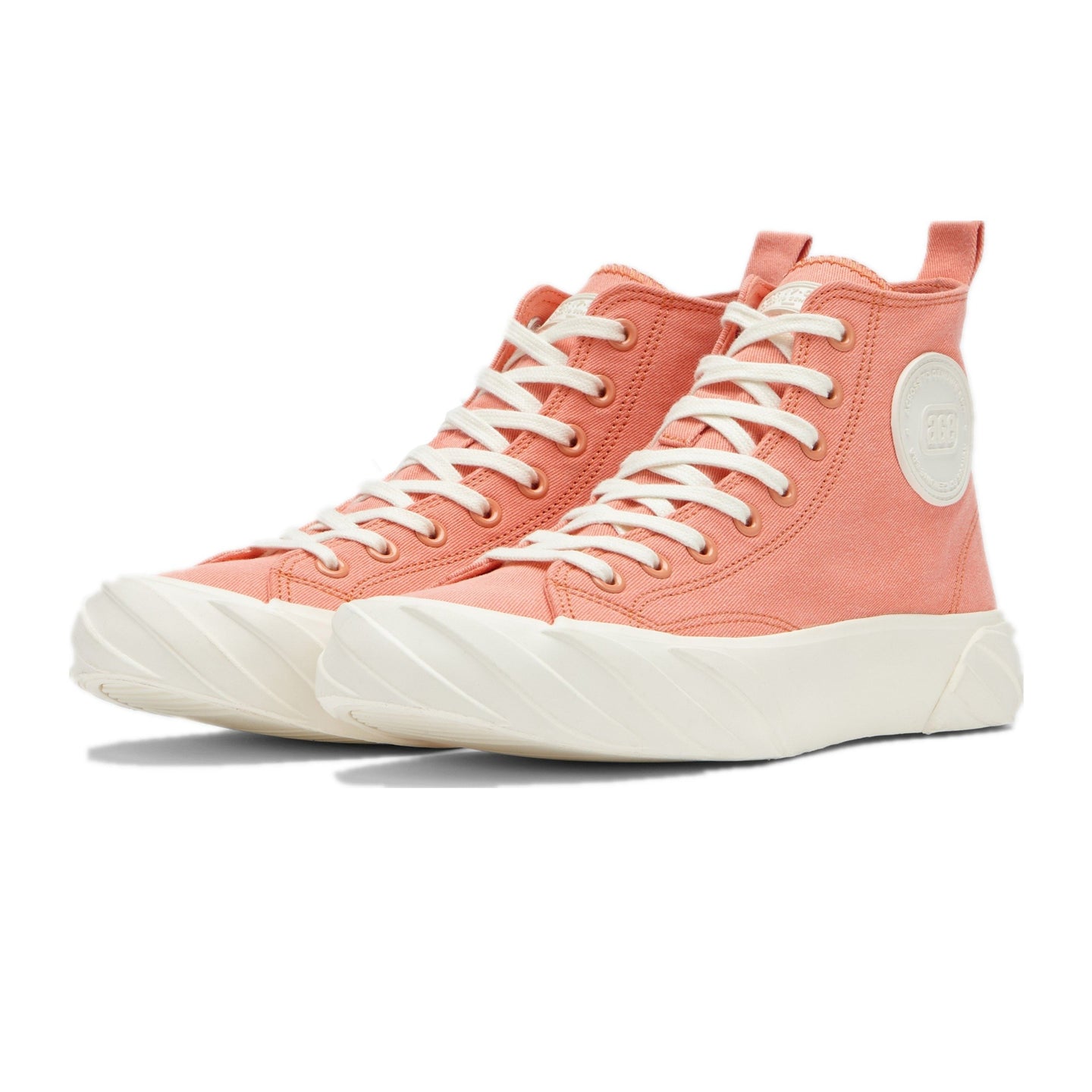 AGE SNEAKERS High Top Canvas Coral