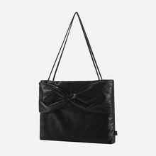 Load image into Gallery viewer, KWANI My Dear Bow Bow Tote Bag Soft Black
