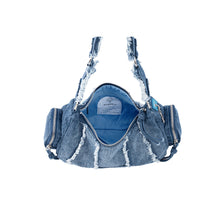 Load image into Gallery viewer, MYSHELL Shell Denim Small Shoulder Bag Blue
