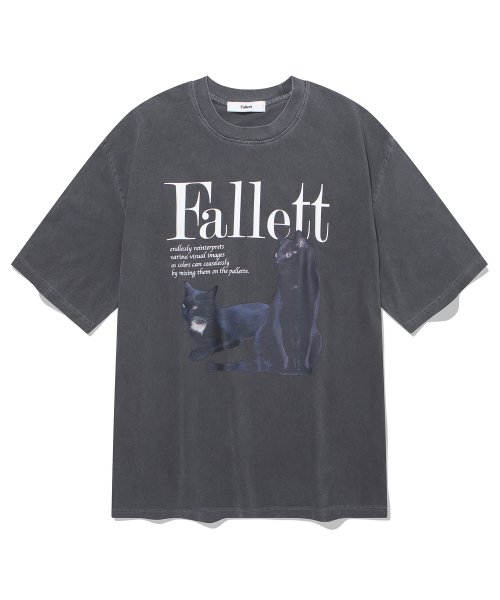 FALLETT Deux Nero Short Sleeve Tee Charcoal