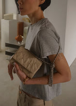 Load image into Gallery viewer, KWANI Lozenge Micro Warm Ivory Studded Bag
