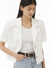 Load image into Gallery viewer, EMKM Pocket Stitch Jacket White
