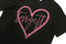 Load image into Gallery viewer, TARGETTO Heart Logo Spray Tee Shirt Black
