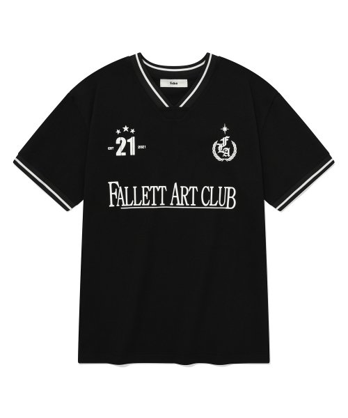 FALLETT Art Club Foot Ball Short Sleeve Tee Black