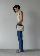 Load image into Gallery viewer, KWANI Square Embossed Bag Mini Tote Ivory
